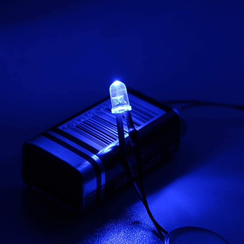 GTIWUNG 60-Piece Set 3mm LED Pre-Wired High Brightness Artillery-Shaped LED