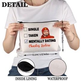 PYOUL Charles L Inspired Gift Mentally Dating Charles L Makeup Bag Charles L Fan Cosmetic Bag Charles L Merch (Dating Charles L B)