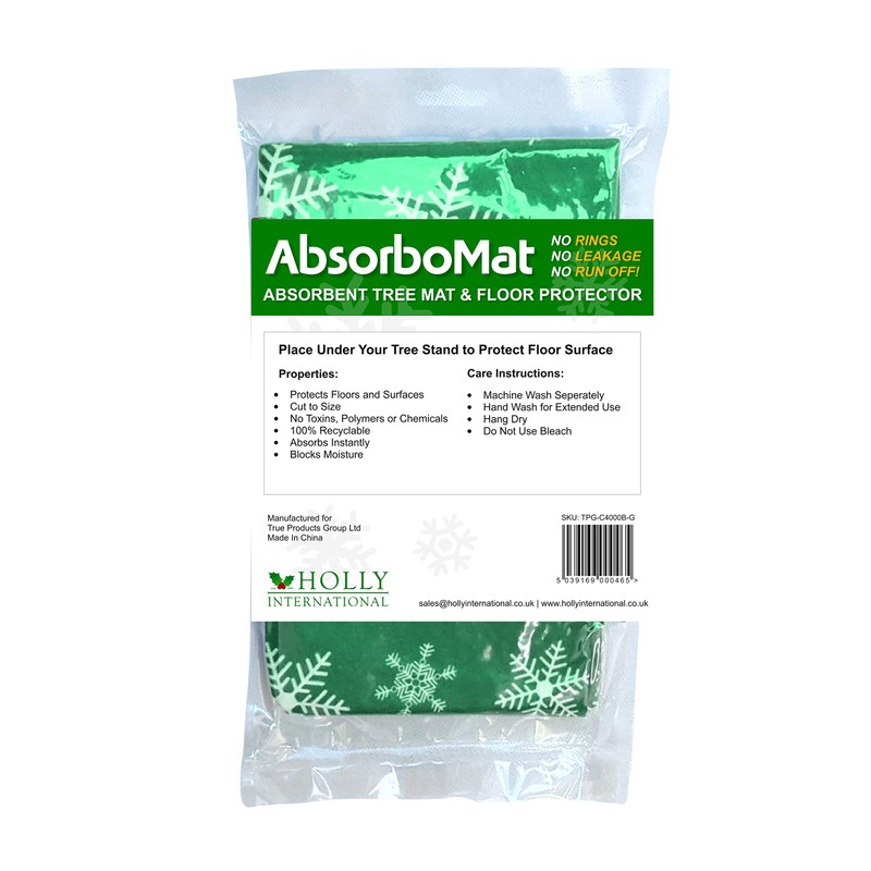 Holly International AbsorboMat Absorbent Christmas Tree Mat & Floor Protector,