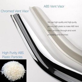 Puermto 94155Y Chrome Side Window Visor Wind Vent Deflector fit for 2009-2014 ford F150 Supercrew/Crew cab with 4 Full Size Doors,4pc Outside Mount Style Shade Sun Rain Guards Set