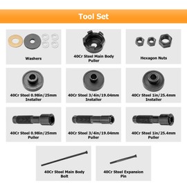 Wsays Wheel Bearing Puller Tool Kit Compatible with Harley Davidson 2000-2024, Wheel Bearing Remover Installer Tool for 0.75" 1.0" and 25mm Wheel Bearings, ABS or Non-ABS