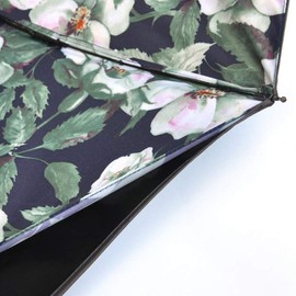 Stylish Blossom Sun Protection Travel Umbrella SPF 50+ Lady's Parasol Sunblock UV Protective with Double Layer Windproof Umbrella for Women (Green)