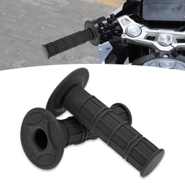 Yumfugu 2 PCS 7/8" 22mm Motorcycle Hand Grips, Anti-Slip Left and Right Handlebar Grips, Universal Handlebar Grips for Motorcycle Offroad Dirt Bike (Black)