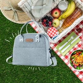 Insulated Lunch Bag for Women (Blue)