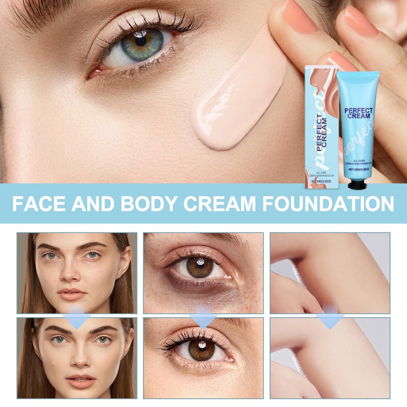 All-Over Complexion Perfector,Body Coverage Perfector,CC Cream Foundation,Evens Out Skin Tone,Waterproof