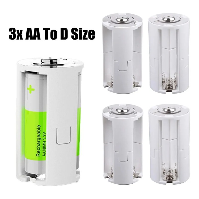 Adaptador 3x Aa A Pila Tamaño D