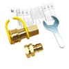 GRILLJOB 3/4" Female Solid Brass Dual Fuel Generator Natural Propane