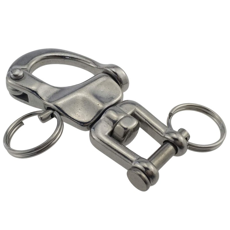 keehui 4Packs of 2-3/4inch Jaw Swivel Snap Shackle 316 Stainless