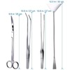 Fistoy Aquarium Aquascaping Tool, Long Tweezers Scissors Spatula, 4 in
