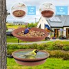 2 Packs Wall Mounted Bird Feeder, Multifunctional PP Garden Bird