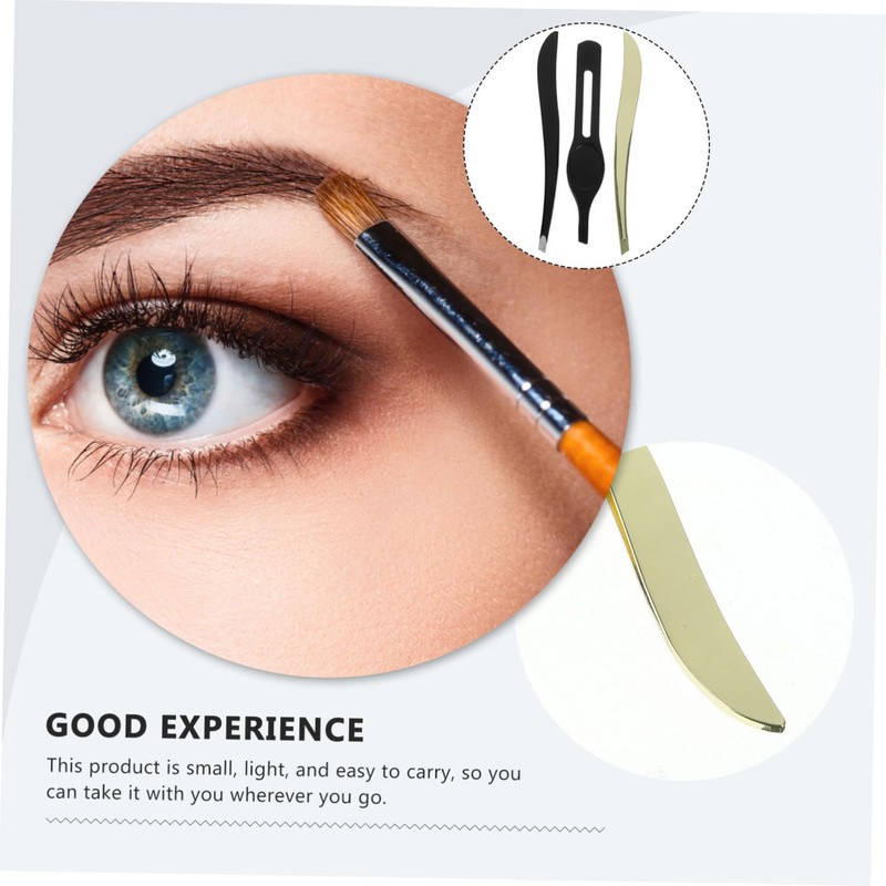 Ipetboom 1Set Stainless Steel Eyebrow Tweezers Mini Eyebrow Clips for