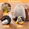 [40PCS Natural] Reusable Cotton Muslin Drawstring Bags – 20pcs 4x6"