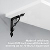 Cjueiom 6 Pcs Decorative Shelf Brackets Retro Black Shelf Support,