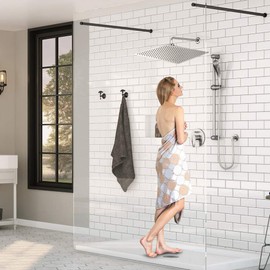 20" High Pressure Rainfall Shower Head, Modern Stainless Steel Rain Shower Head Bathroom Body Spray Shower Top Sprayer for Bathroom in Home Hotel