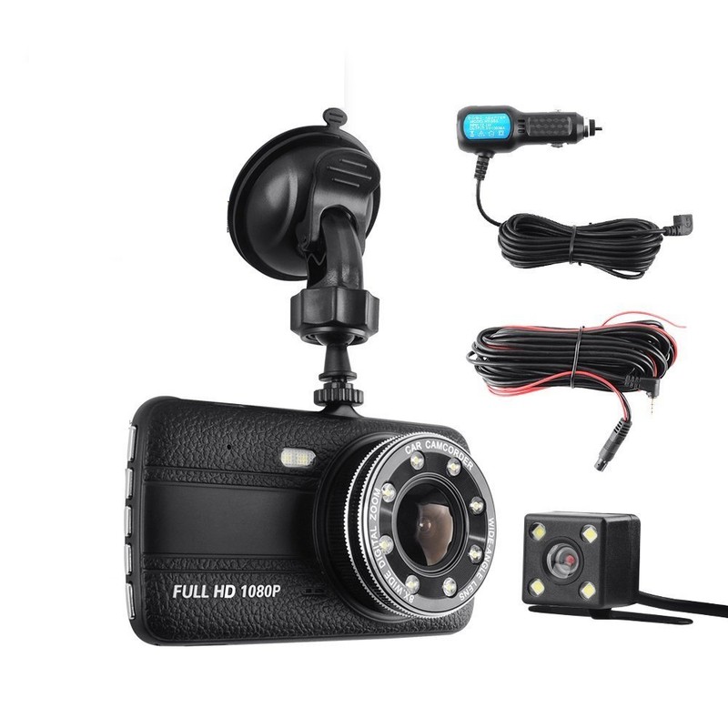 PCATEC Dual Drive Recorder, Front and Rear Camera, 1080P Full
