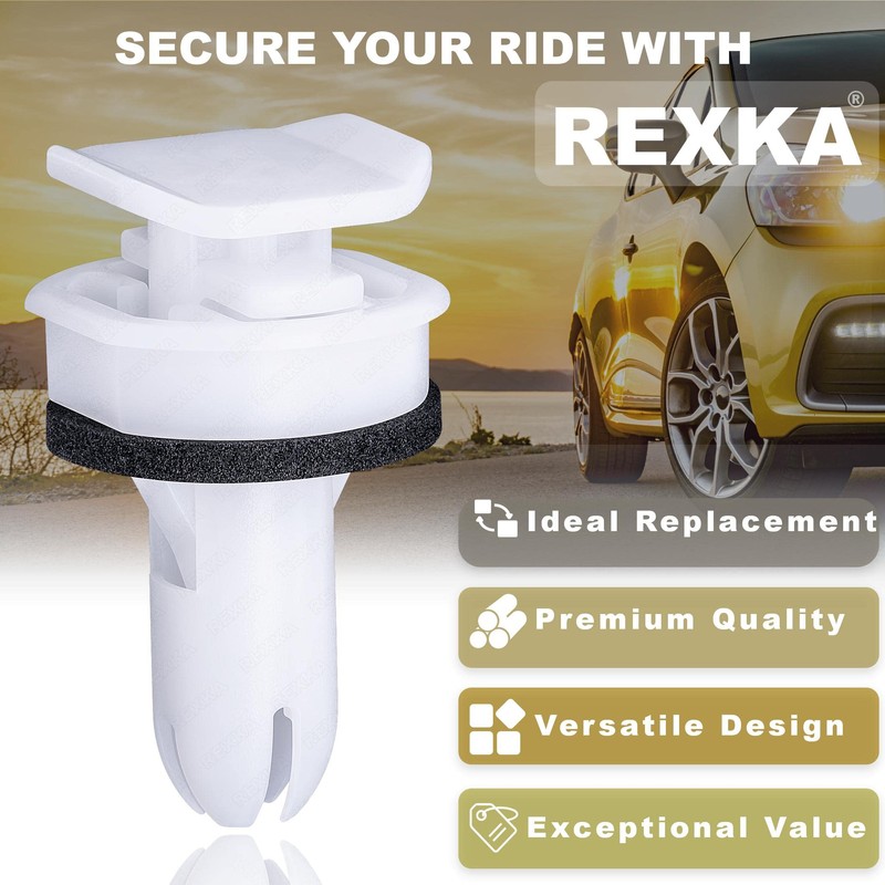 Rexka 5pcs Rocker Molding Retainer Clip Fastener 91512TZ5A01 for Honda