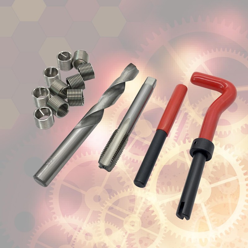 ANPTGHT M10x1.0 Thread Repair Kit, Helicoil Thread Inserts Taps Kit