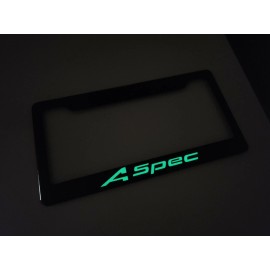 acura sport (Glowing) Acura A-Spec 100% Black Carbon Fiber License Plate Frame Premium