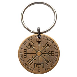 Shire Post Mint Vegvisir Norse Compass Bronze Keyring