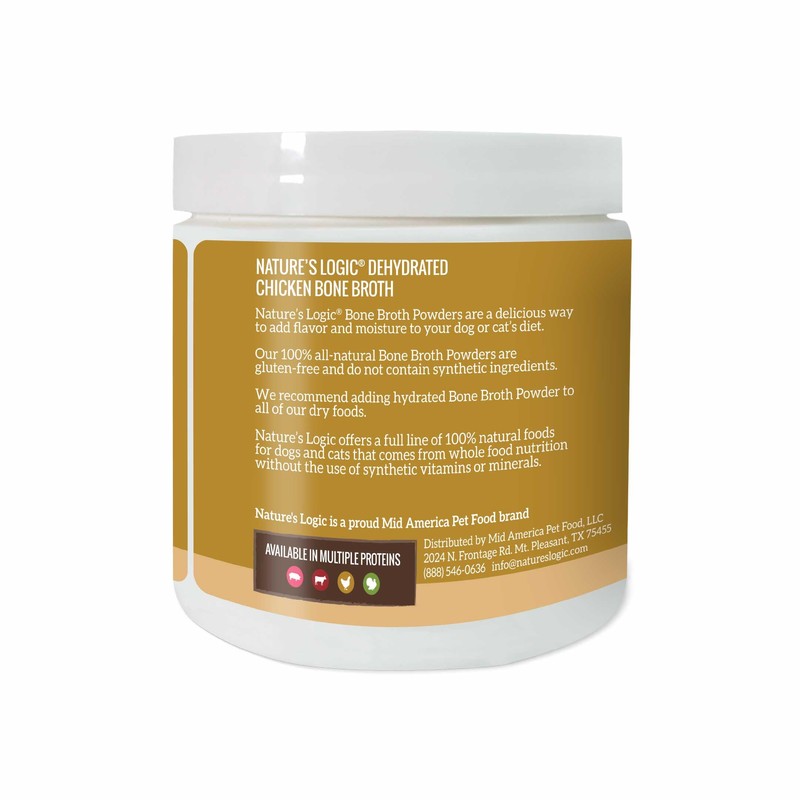 Nature's Logic Dehydrated Bone Broth Powder - 100% Natural Dog