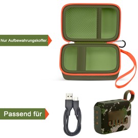 casmilee Carry Case Compatible with JBL Go 4 - Portable Bluetooth Speaker Box Pro Sound, Also for Go 3/Go3 Eco/Go2 Waterproof Mini Wireless Speaker - Only the Case (Green)