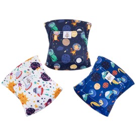 CuteBone DM37M-DE Male Washable Dog Nappies Belly Bands, Pack of 3, Reusable Dog Belly Band for Males, Highly Absorbent Dog Wrap with Flexible Velcro Fastening