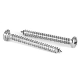 #7 x 1-3/8" Wood Screw 100Pcs 18-8 (304) Stainless Steel Pan Head Fast Self Tapping Drywall Screws by SG TZH