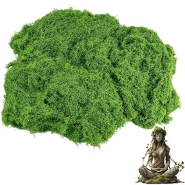 Artificial Dark Green Moss for Decor – 3.5OZ Faux Greenery for Potted Plants, Crafts, Fairy Gardens & Weddings – Realistic Preserved Moss for DIY Centerpieces & Floral Arrangements (100g)