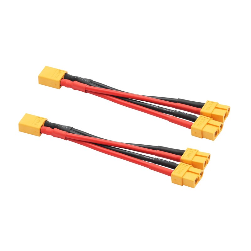 XT60 Parallel Battery Y-type Distribution Cables,1 Male to 2 Female