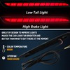 GEEGEETOP Red Lens LED Rear Reflector Bumper Fog Light Assembly