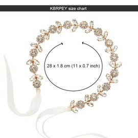 KBRPEY Bridal Headband Crystal Hair Accessories Water Drop Headband Tiara for Women Hair Accessories Communion Girls Wedding Headpiece Flowers with Pearls