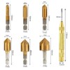 MYLCHBDJ Chamfering Cutter, Chamfering, Countersunk Cone, Set of 7, 0.23,