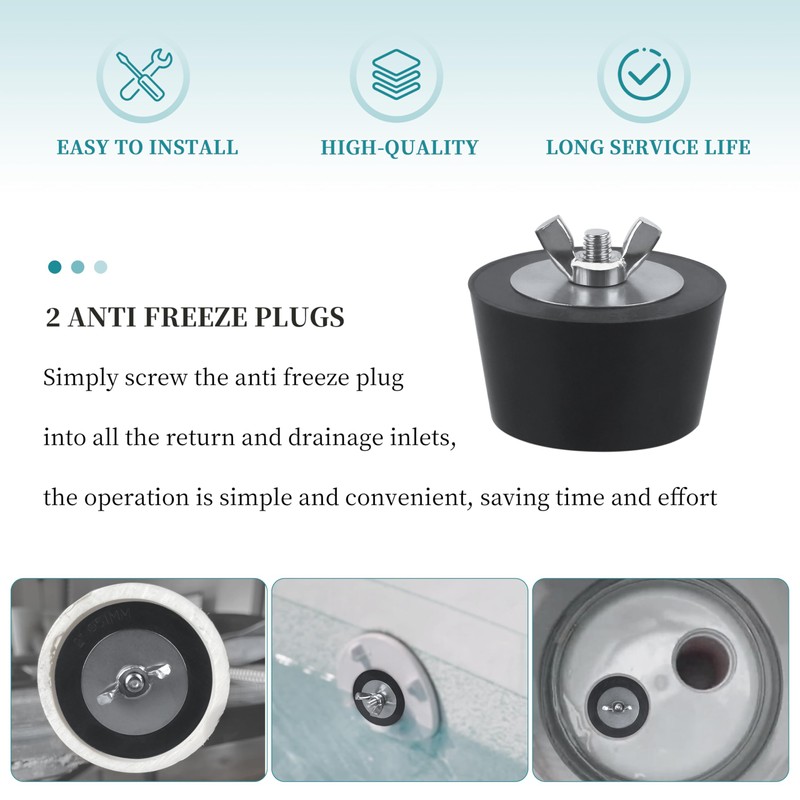Pool Rubber Plugs with Stainless Steel Bolts,Heavy Duty Rubber Winter
