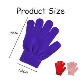 3 Pairs Kid's Winter Magic Gloves, Toddler Gloves Children's Winter Knitted Stretchy Gloves Christmas Gifts for 3~10 Years Old Kids (C)