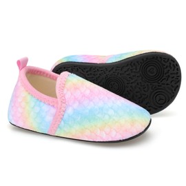 Scurtain Unisex Little Kids Slippers Big Kids Slippers Toddler Slippers Socks Artificial Woolen Slippers for Little kids Little Girls Slippers Little Boys Slippers Colorful 11.5-12 Little Kid