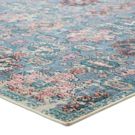 Jaipur Living Indoor Outdoor 5x7 Area Rug, Vintage, Tan/Blue