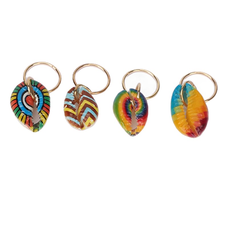 20pcs Shell Dreadlocks Ring DIY Cute Exqusite Hair Braiding Pendant