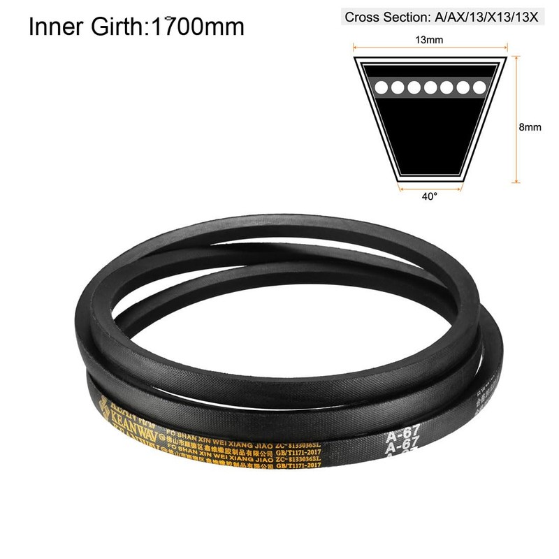 sourcing map A-67 Drive Belt 67 Inch Pitch Length Industrial