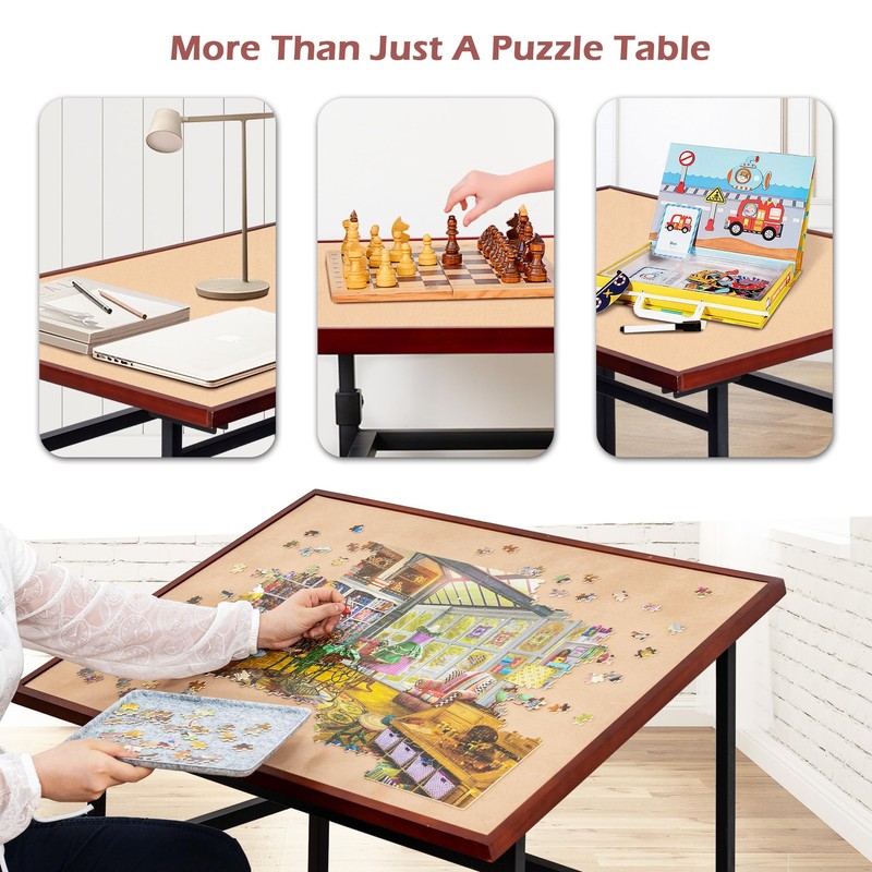 Lavievert 1500 Piece Tilting Puzzle Table with Legs, Angle &