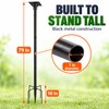 79 Inch Bird Feeder Pole, Heavy Duty 1 Inch Metal