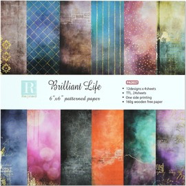 2 Pack 48 Sheets Decorative Scrapbook Paper Pack Vintage Scrapbooking Paper Pad 6”x 6” Journaling Paper Supplies Patterned Cardstock for Craft Gift Wrapping Photo Album PA2017