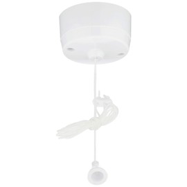 Merriway BH02684 2-Way Ceiling Switch Bathroom Pull Cord, Round 5 Amp-White