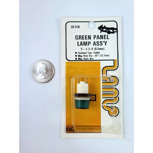 GC Green Panel Lamp Assembly - 1/2 inch Mounting Hole