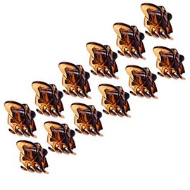 Yesallwas Hair Pins Mini Hair Clips Bangs Clips French Clips Hair Crawl Lips for Kids Women Plastic 12pcs Hair Grips Hair Pins Hair Clips (Brown)