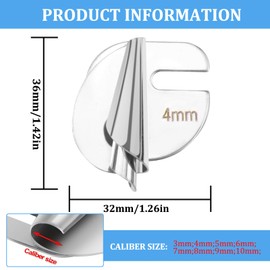 Pack of 8 Sewing Machine Accessories Rolled Hem Presser Foot with 6 Sewing Accessories Clips, Sewing Roll Hem Foot Set, Universal Sewing Foot for Rolled Hem, for Home Use Commercial (3 mm - 10 mm)