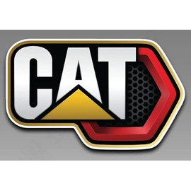 CAT Heavy Equipment Skid Steer Loader Excavator Vinyl Decal Sticker 7x11" x2 Stickers
