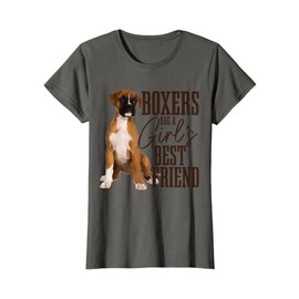Boxers Are A Girls Best Friend Funny Dog Boxer Mom T-Shirt