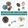 Spritewelry 24 Sets Conchos for Leather Sunflower Decorative Rivets Studs