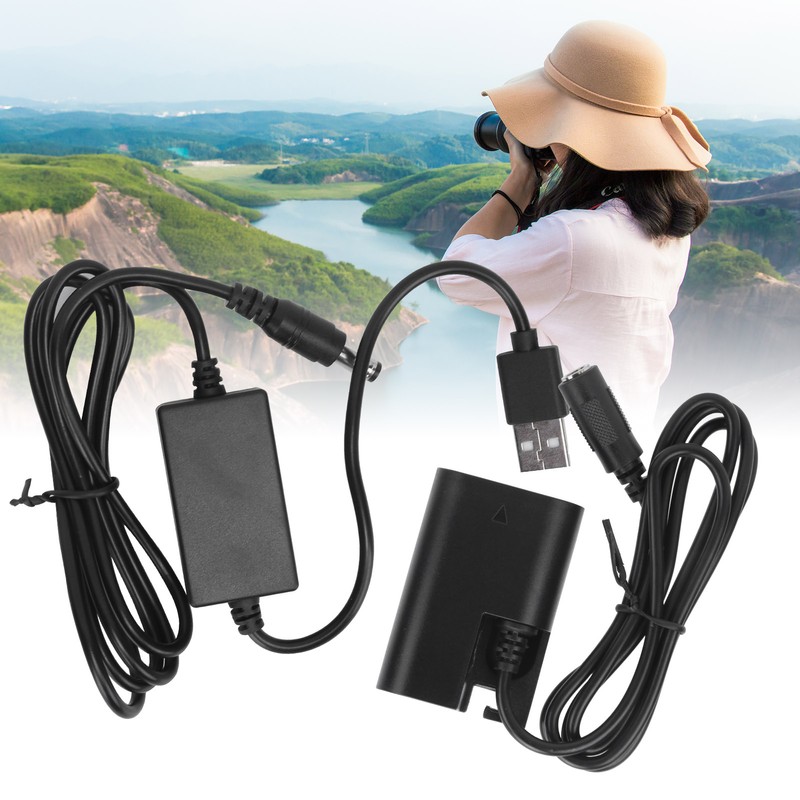 LPE6 Dummy Battery DC Coupler Power Adapter with USB Drive