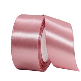 Satin Ribbon Bean Paste Pink 40 mm Wide Gift Ribbon Satin 22 m Satin Ribbons Bean Paste Pink Thick Ribbon Decorative Ribbon Silk Ribbon Gift Wrapping Fabric Ribbon Gift Ribbons for Decorating Crafts